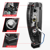 Thumbnail for ANZO 2004-2012 Chevrolet Colorado/ GMC Canyon LED Tail Lights w/ Light Bar Black Housing Smoke Lens