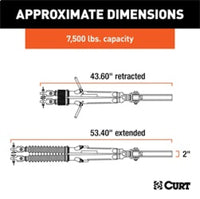 Thumbnail for RockJock Curt Rambler Steel RV Tow Bar 7500lbs 2in Shank