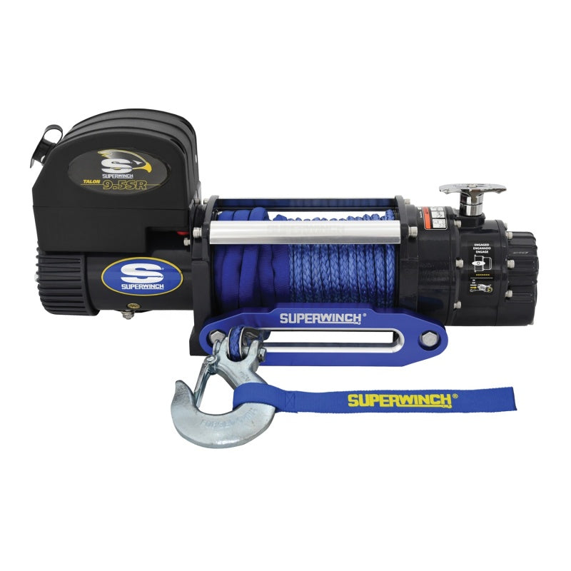Superwinch 9500 LBS 12V DC 3/8/in x 80ft Synthetic Rope Talon 9.5SR Winch