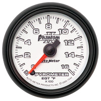 Thumbnail for Autometer Phantom II 52.4mm Full Sweep Electronic 0-1600 Def F EGT/Pyrometer Gauge