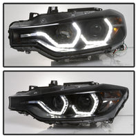 Thumbnail for Spyder 12-14 BMW F30 3 Series 4DR Projector Headlights - LED DRL - Blk Smoke PRO-YD-BMWF3012-DRL-BSM
