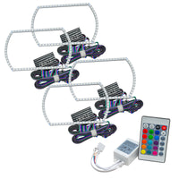 Thumbnail for Oracle Chevy Silverado 07-13 Halo Kit Square Style - ColorSHIFT w/ Simple Controller SEE WARRANTY