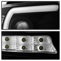 Thumbnail for Spyder GMC Sierra 14-16 Projector Headlights Light Bar DRL Blk PRO-YD-GS14V2-LBDRL-BK
