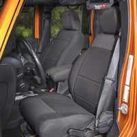 Thumbnail for Rugged Ridge Seat Cover Kit Black 11-18 Jeep Wrangler JK 4dr