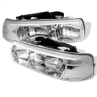 Thumbnail for Spyder Chevy Silverado 1500/2500 99-02 Crystal Headlights Chrome HD-YD-CSIL99-C