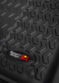Thumbnail for Rugged Ridge Floor Liner Front Black 2018-2020 Jeep Wrangler 2020 Gladiator JL / JT