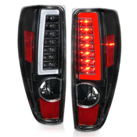 Thumbnail for ANZO 2004-2012 Chevrolet Colorado/ GMC Canyon LED Tail Lights w/ Light Bar Black Housing