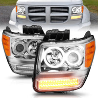 Thumbnail for ANZO 2007-2012 Dodge Nitro Projector Headlights w/ Halo Chrome (CCFL) G2