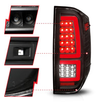 Thumbnail for ANZO 2014-2021 Toyota Tundra LED Taillights Black Housing/Clear Lens