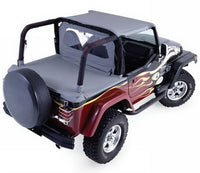 Thumbnail for Rampage 1992-1995 Jeep Wrangler(YJ) Cab Soft Top And Tonneau Cover - Black Denim