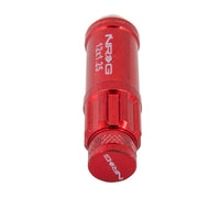 Thumbnail for NRG 700 Series M12 X 1.25 Steel Lug Nut w/Dust Cap Cover Set 21 Pc w/Locks & Lock Socket - Red