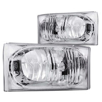 Thumbnail for ANZO 2000-2004 Ford Excursion Crystal Headlights Chrome 2pc