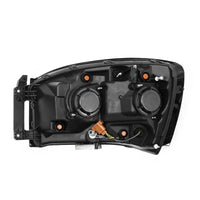 Thumbnail for AlphaRex 06-08 Dodge Ram 1500HD NOVA LED Proj Headlights Plank Style Blk w/Seq Signal/DRL/Amber LED