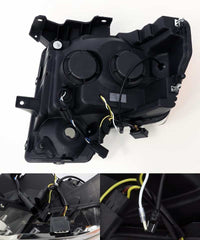 Thumbnail for AlphaRex 09-14 Ford F-150 LUXX LED Proj Headlights Plank Style Black w/Activ Light/Seq Signal/DRL