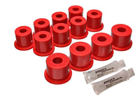 Thumbnail for Energy Suspension 80-86 Nissan 720 & Hardbody Pickup 2WD Red Rear Leaf Spring Bushing Set