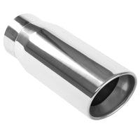 Thumbnail for MagnaFlow Tip Stainless Double Wall Round Single Outlet Polished 5in DIA 4in Inlet 13in Length