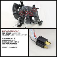 Thumbnail for Spyder Toyota Tacoma 05-11 Projector Headlights CCFL Halo LED Blk High H1 Low H1 PRO-YD-TT05-CCFL-BK