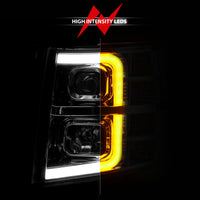 Thumbnail for ANZO 2007-2013 Chevrolet Silverado 1500 Projector w/ Light Bar Chrome Housing w/ Sequential