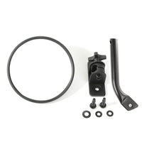 Thumbnail for Rugged Ridge 97-18 Jeep Wrangler Textured Black Round Stubby Trail Mirror