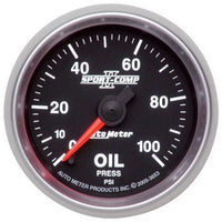 Thumbnail for Autometer Sport-Comp II 52mm 0-100 PSI Electronic Oil Pressure Gauge