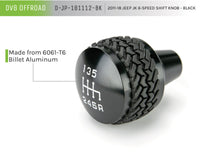 Thumbnail for DV8 Offroad 2011-2018 Jeep JK 6-Speed Shift Knob Black