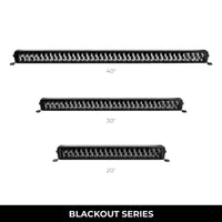 Thumbnail for Go Rhino Xplor Blackout Series Dbl Row LED Light Bar (Side/Track Mount) 32in. - Blk