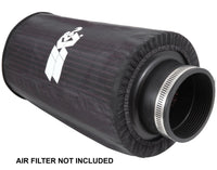 Thumbnail for K&N Universal Round Tapered Filter Wrap - Black - 6in Base ID x 4.625in Top ID x 9in Height