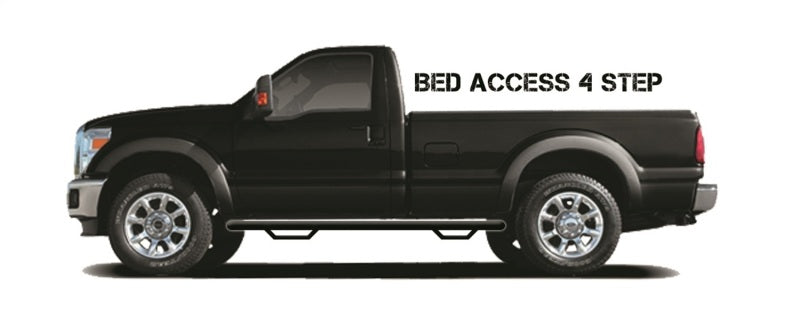 N-Fab Nerf Step 14-17 Chevy-GMC 1500 Regular Cab 6.5ft Bed - Gloss Black - Bed Access - 3in