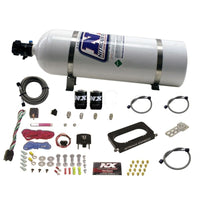 Thumbnail for Nitrous Express 96-04 Ford Mustang Cobra/Mach 1 4 Valve Nitrous Kit (50-300HP) w/15lb Bottle