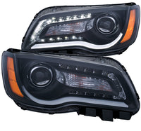 Thumbnail for ANZO 2011-2014 Chrysler 300 Projector Headlights w/ Plank Style Design Black