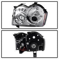 Thumbnail for Spyder Jeep Grand Cherokee 05-07 Projector Headlights LED Halo LED Chrm Low 9006 PRO-YD-JGC05-HL-C