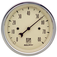 Thumbnail for Autometer 3-3/8in. Antique Beige 8K RPM In-Dash Tachometer Gauge
