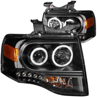 Thumbnail for ANZO 2007-2014 Ford Expedition Projector Headlights w/ Halo Black