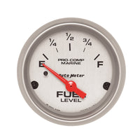 Thumbnail for Autometer Marine Silver Ultra-Lite 2-1/16in Electric Fuel Level Gauge