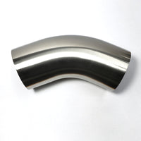 Thumbnail for Stainless Bros 1.75in SS304 45 Degree Bend Elbow - 1.5D / 2.625in CLR - 16GA / .065in Wall w/ Leg
