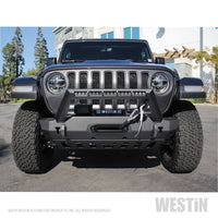 Thumbnail for Westin 18-19 Jeep Wrangler JL Stubby Front Bumper - Textured Black