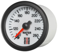 Thumbnail for Autometer Stack 52mm 100-260 Deg F 1/8in NPTF Male Pro Stepper Motor Water Temp Gauge - White