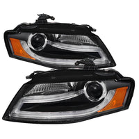 Thumbnail for Spyder Audi A4 09-12 Projector Headlights Halogen Model Only - DRL LED Black PRO-YD-AA408-DRL-BK