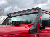 Thumbnail for Go Rhino 18-20 Jeep Wrangler JL/JLU/Gladiator JT XE Windshield Light Bar Mount - 50in Single Row