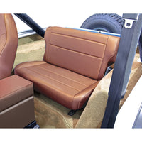 Thumbnail for Rugged Ridge Fold & Tumble Rear Seat Tan 76-95 Jeep CJ / Jeep Wrangler