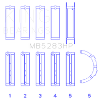 Thumbnail for King Performance Main Bearing Set - Size Standard X