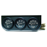 Thumbnail for Autometer AutoGage 2in 3-Gauge 0-100 PSI Oil Press/130-280 Deg Water Temp/10-16V Voltmeter - Black