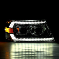 Thumbnail for AlphaRex 06-08 Lincoln Mark LT LUXX-Series LED Projector headlights Black w/ Sequential Signal