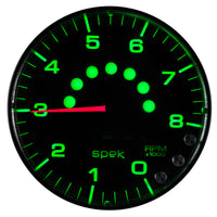 Thumbnail for Autometer Spek-Pro Gauge Tachometer 5in 8K Rpm W/Shift Light & Peak Mem Black/Black