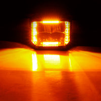 Thumbnail for Go Rhino Xplor Blackout Combo Series Cube Sideline LED Spot Lights w/ Amber 4x3 - Blk (Pair)