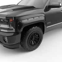 Thumbnail for EGR 14+ Chev Silverado 6-8ft Bed Bolt-On Look Color Match Fender Flares - Set - Black