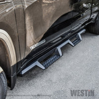 Thumbnail for Westin 19-20 Chevrolet Silverado / GMC Sierra 1500 Double Cab HDX Drop Nerf Step Bars - Textured Blk
