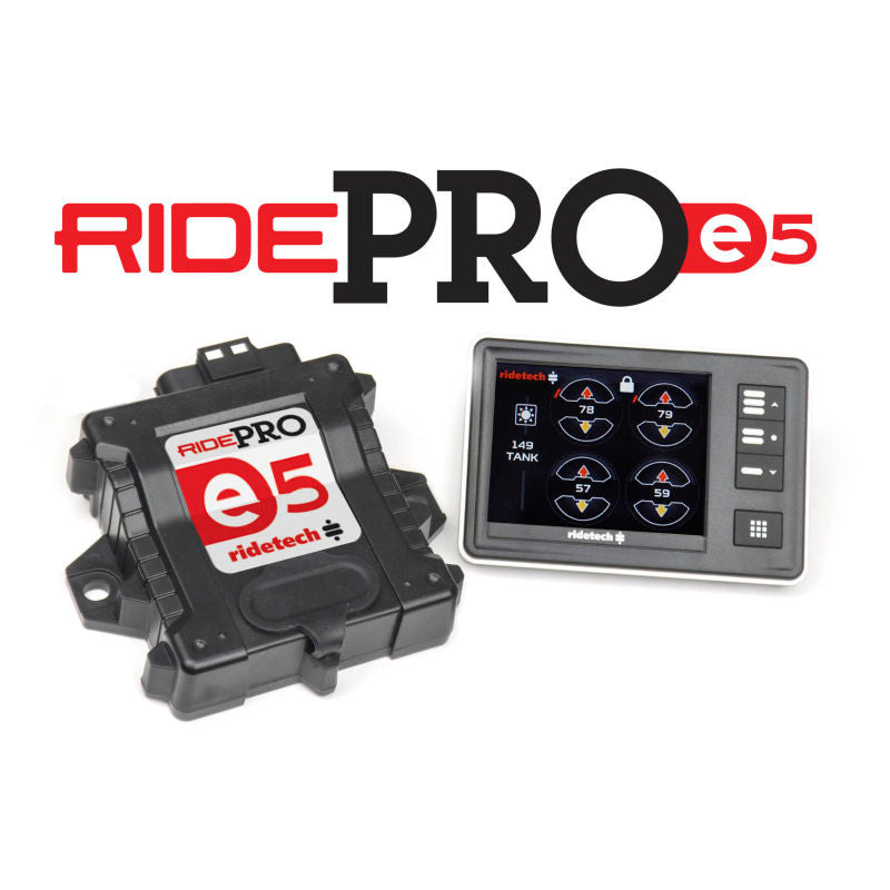 Ridetech RidePro E5 Air Ride Suspension Control System 5 Gallon Dual Compressor AirPod 1/4in Valves