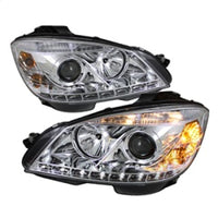 Thumbnail for Spyder Mercedes Benz C-Class 08-11 Projector Headlights Halogen - DRL Chrm PRO-YD-MBW20408-DRL-C