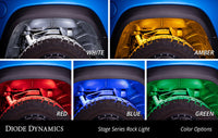 Thumbnail for Diode Dynamics Stage Series Single Color LED Rock Light - Red M8 (one)